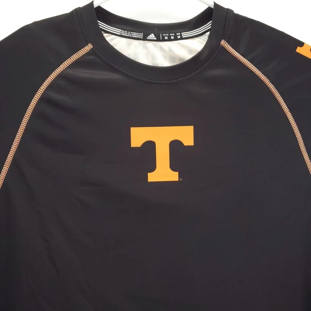 Adidas Tennessee Volunteers Shirt Mens Medium Black Orange Climalite